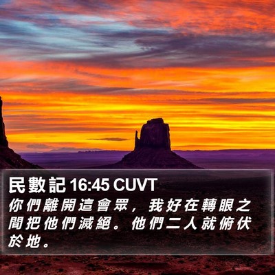 民 數 記 16:45 CUVT Bible Verse Image