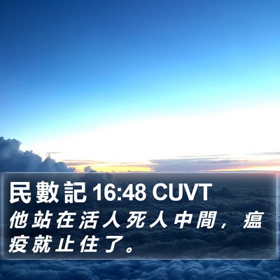 民 數 記 16:48 CUVT Bible Verse Image
