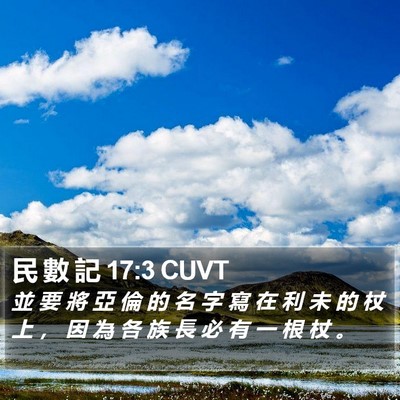 民 數 記 17:3 CUVT Bible Verse Image