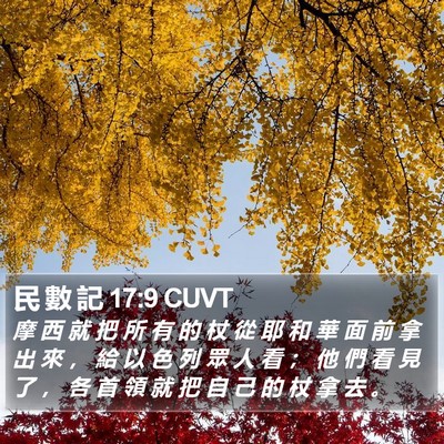 民 數 記 17:9 CUVT Bible Verse Image