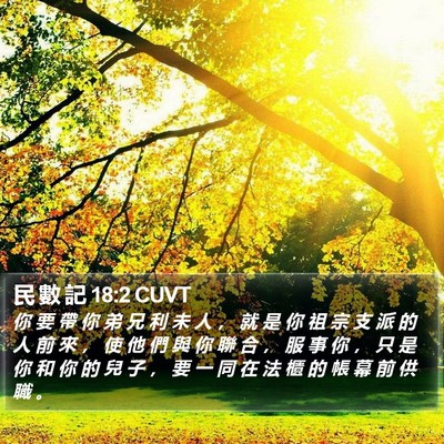 民 數 記 18:2 CUVT Bible Verse Image