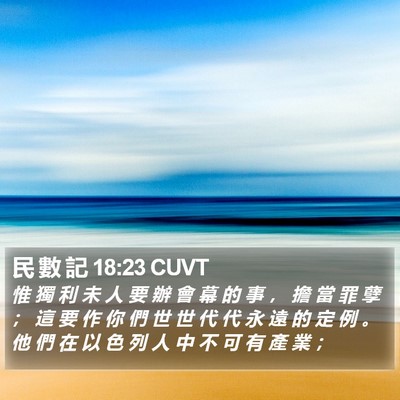 民 數 記 18:23 CUVT Bible Verse Image