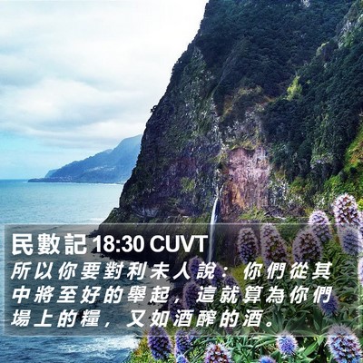 民 數 記 18:30 CUVT Bible Verse Image