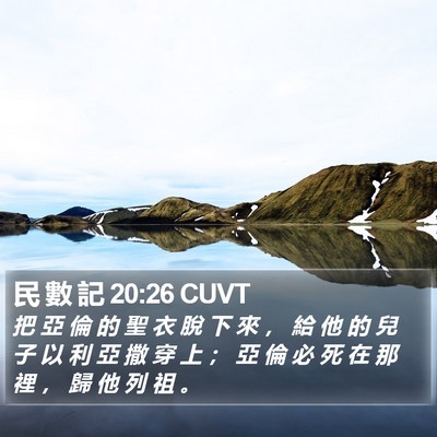 民 數 記 20:26 CUVT Bible Verse Image