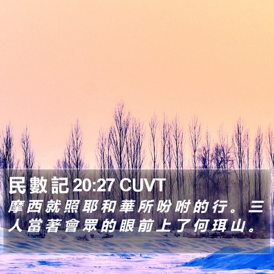 民 數 記 20:27 CUVT Bible Verse Image