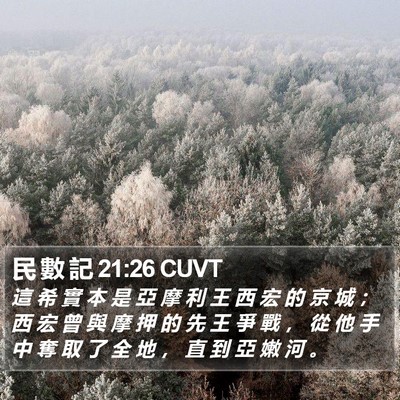 民 數 記 21:26 CUVT Bible Verse Image