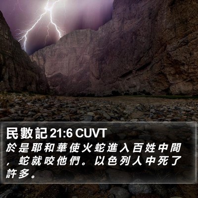 民 數 記 21:6 CUVT Bible Verse Image