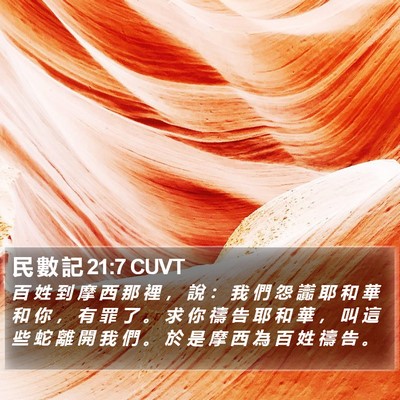 民 數 記 21:7 CUVT Bible Verse Image