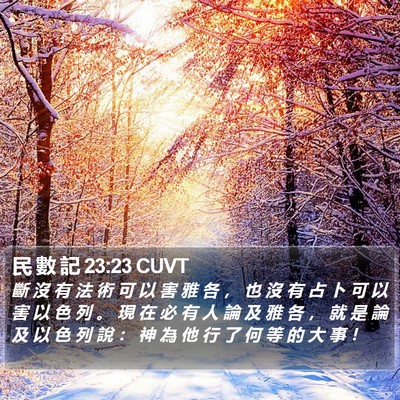 民 數 記 23:23 CUVT Bible Verse Image