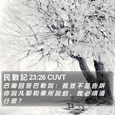 民 數 記 23:26 CUVT Bible Verse Image