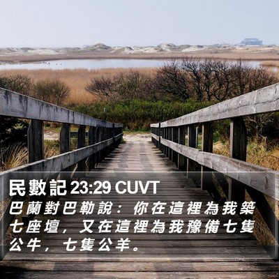 民 數 記 23:29 CUVT Bible Verse Image