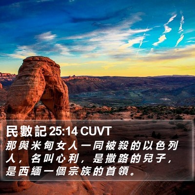 民 數 記 25:14 CUVT Bible Verse Image