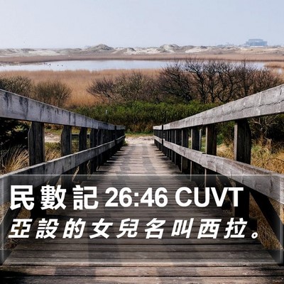 民 數 記 26:46 CUVT Bible Verse Image