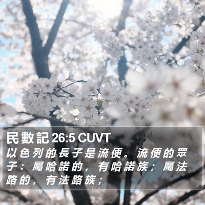 民 數 記 26:5 CUVT Bible Verse Image