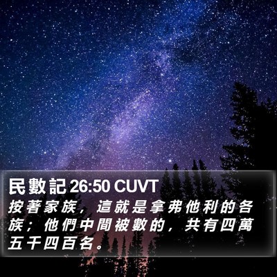 民 數 記 26:50 CUVT Bible Verse Image