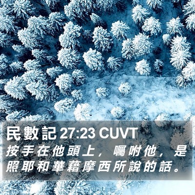 民 數 記 27:23 CUVT Bible Verse Image