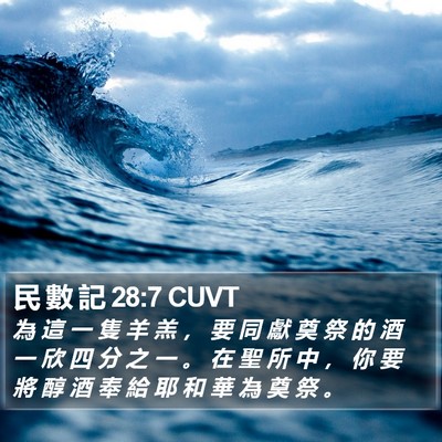 民 數 記 28:7 CUVT Bible Verse Image