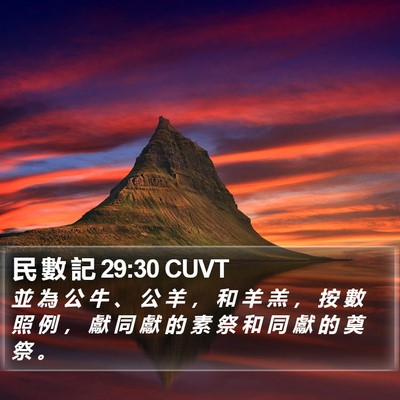 民 數 記 29:30 CUVT Bible Verse Image