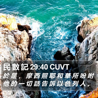 民 數 記 29:40 CUVT Bible Verse Image