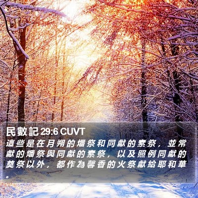 民 數 記 29:6 CUVT Bible Verse Image