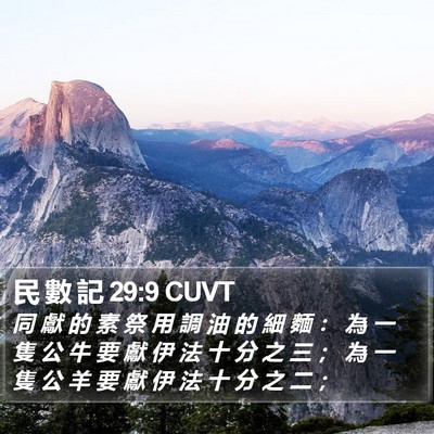 民 數 記 29:9 CUVT Bible Verse Image