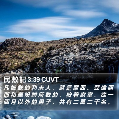 民 數 記 3:39 CUVT Bible Verse Image