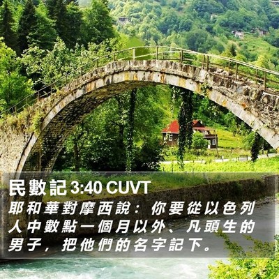 民 數 記 3:40 CUVT Bible Verse Image