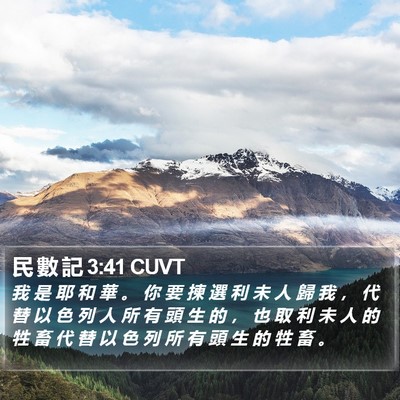 民 數 記 3:41 CUVT Bible Verse Image