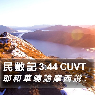 民 數 記 3:44 CUVT Bible Verse Image