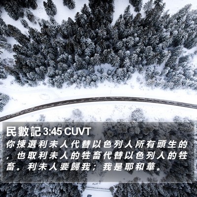 民 數 記 3:45 CUVT Bible Verse Image