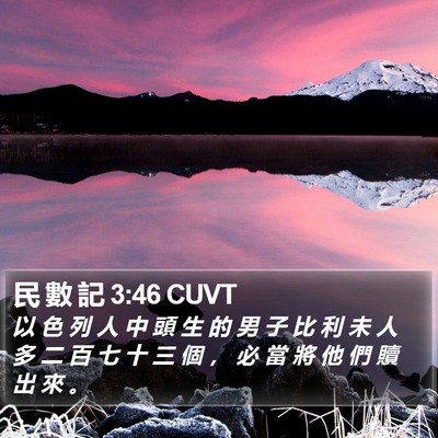 民 數 記 3:46 CUVT Bible Verse Image