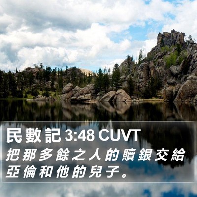 民 數 記 3:48 CUVT Bible Verse Image