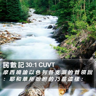 民 數 記 30:1 CUVT Bible Verse Image