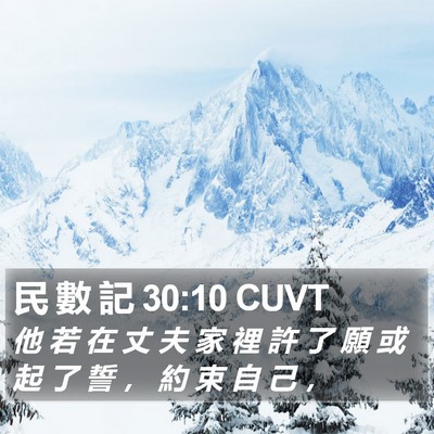 民 數 記 30:10 CUVT Bible Verse Image