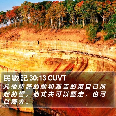 民 數 記 30:13 CUVT Bible Verse Image