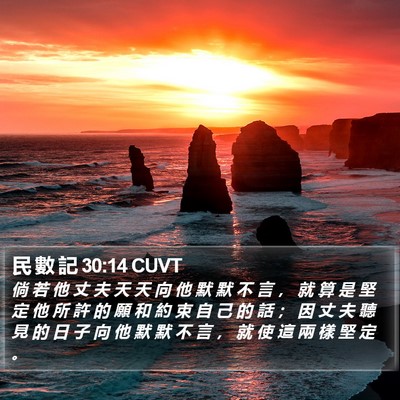 民 數 記 30:14 CUVT Bible Verse Image