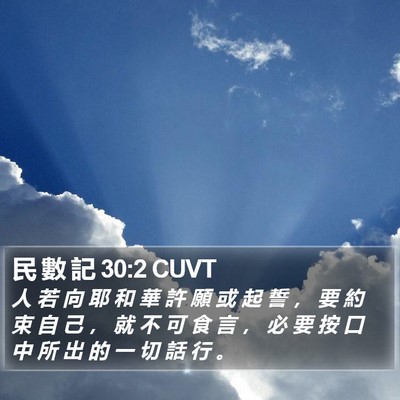 民 數 記 30:2 CUVT Bible Verse Image