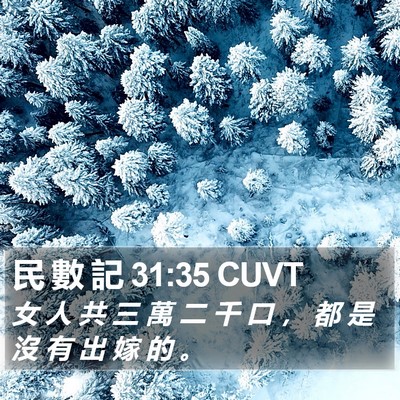 民 數 記 31:35 CUVT Bible Verse Image