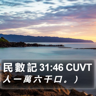 民 數 記 31:46 CUVT Bible Verse Image