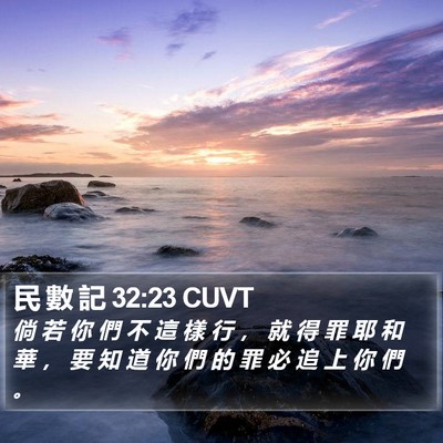 民 數 記 32:23 CUVT Bible Verse Image