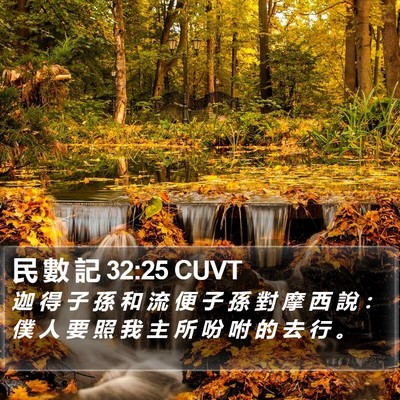 民 數 記 32:25 CUVT Bible Verse Image