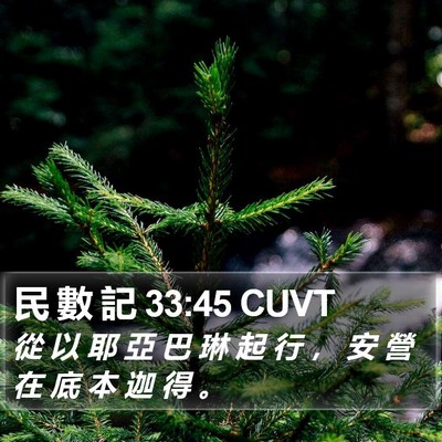 民 數 記 33:45 CUVT Bible Verse Image