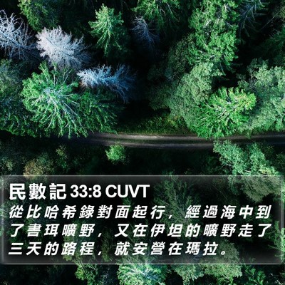 民 數 記 33:8 CUVT Bible Verse Image