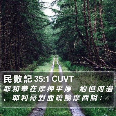 民 數 記 35:1 CUVT Bible Verse Image