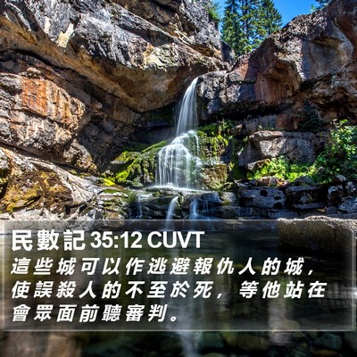 民 數 記 35:12 CUVT Bible Verse Image