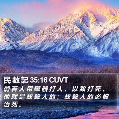 民 數 記 35:16 CUVT Bible Verse Image
