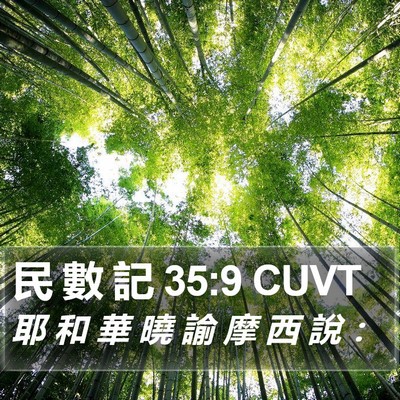 民 數 記 35:9 CUVT Bible Verse Image