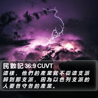 民 數 記 36:9 CUVT Bible Verse Image