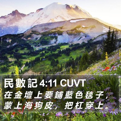 民 數 記 4:11 CUVT Bible Verse Image