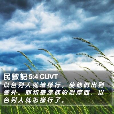 民 數 記 5:4 CUVT Bible Verse Image